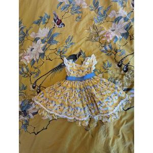 Laura Ashley vintage ruffled sunflower dress sz 12 months